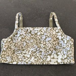 Aerie offline printed square neck sports bra